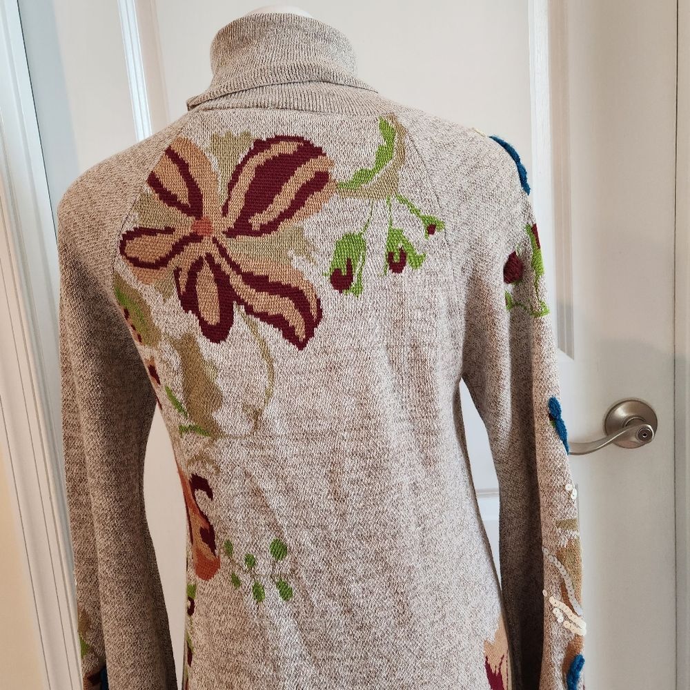 Stunning Anthropologie sweater dress Swing with Petals, new with tags, size M - Picture 6 of 12
